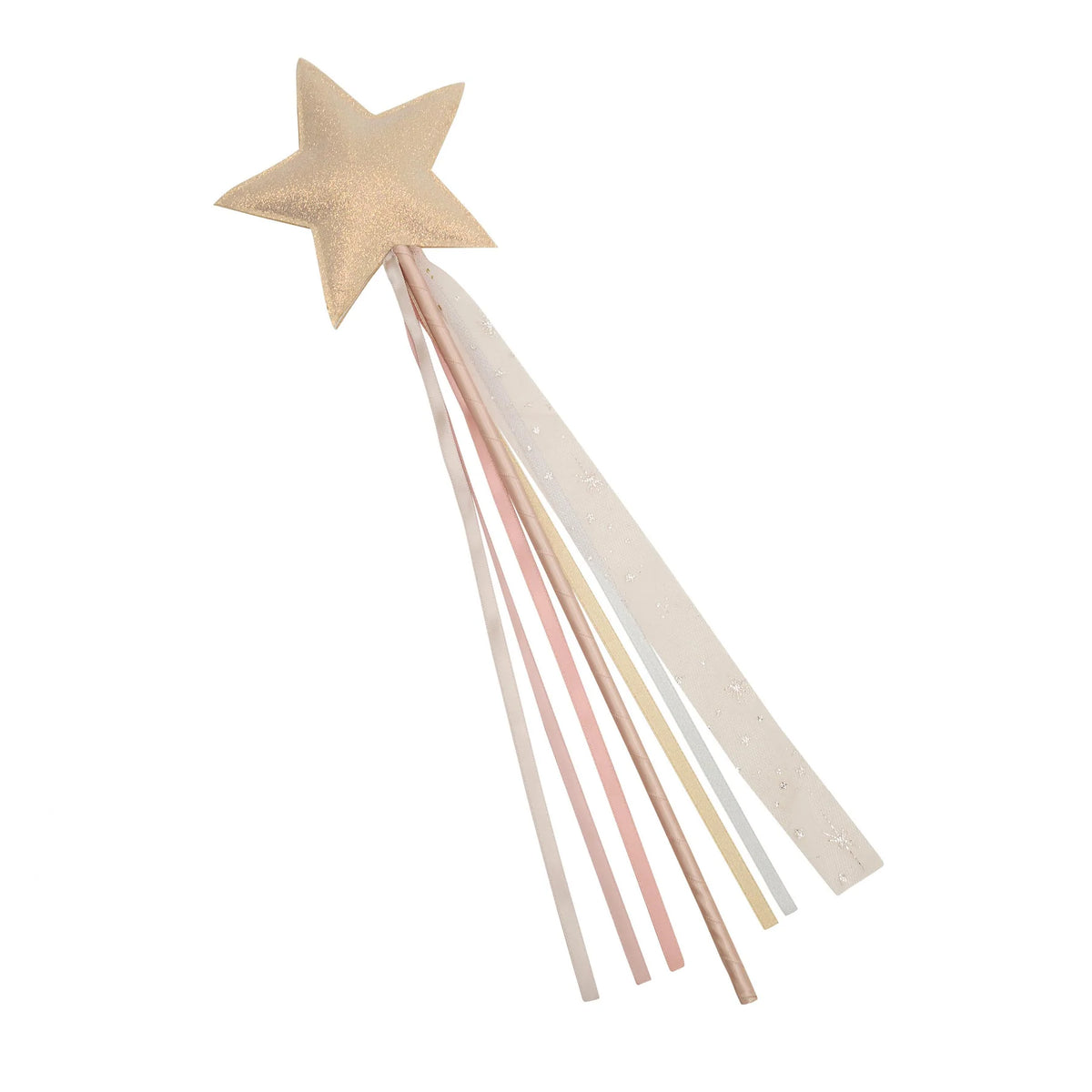 Mimi & Lula Zauberstab mit Glitzer, gold mit rosa Bändern