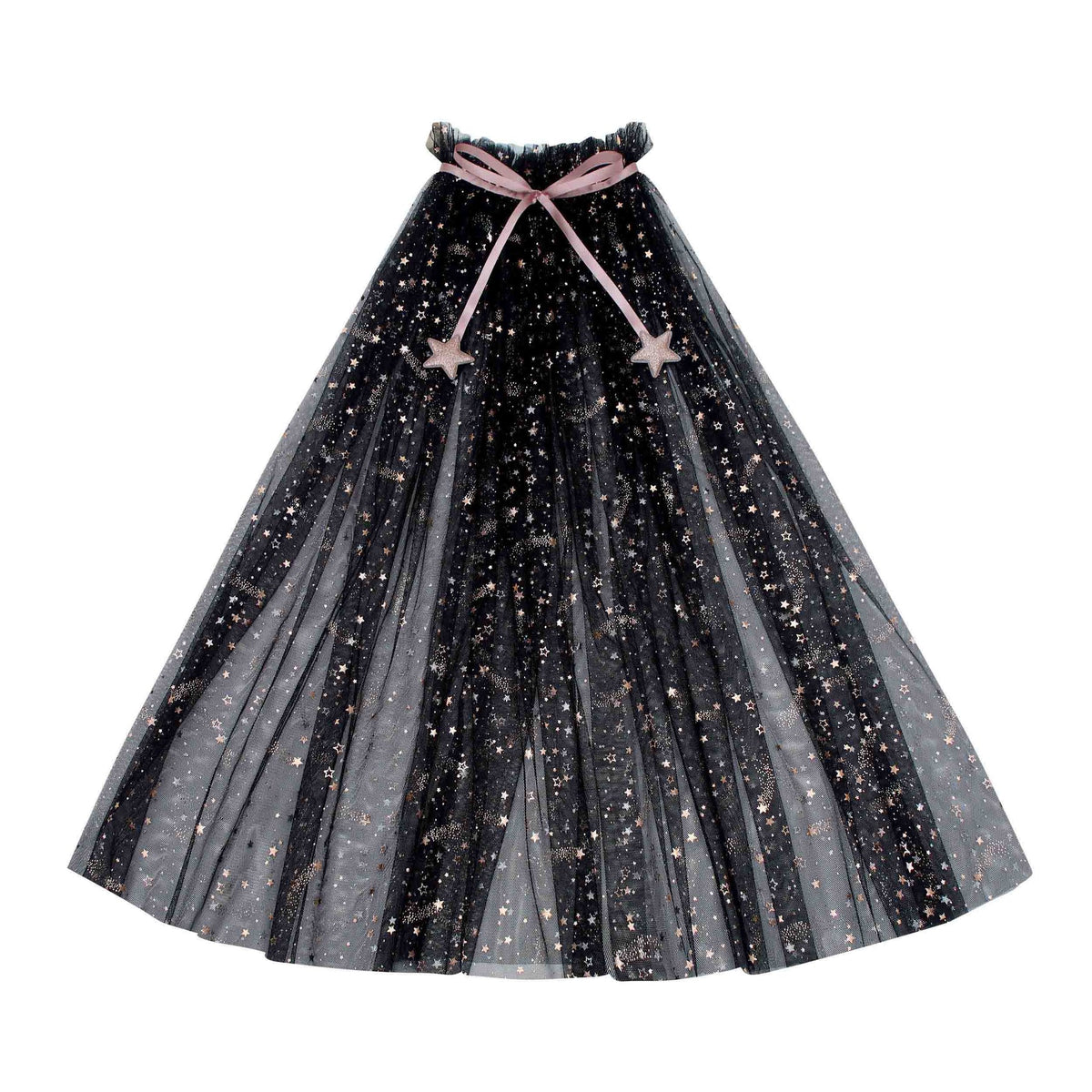 Mimi & Lula Hexenumhang Ethel Hexe schwarz mit goldenen Sternen, Umhang