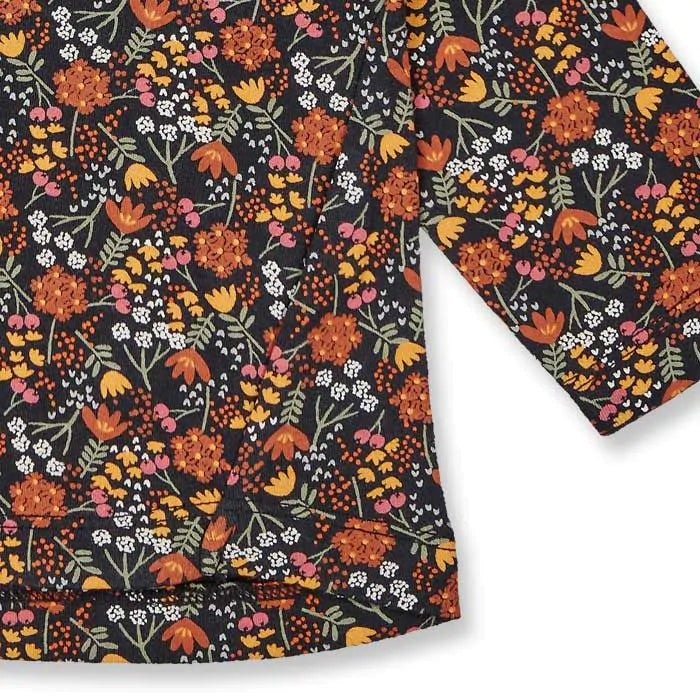 Sense Organics Klara Baby Langarmshirt Ditsy flower black