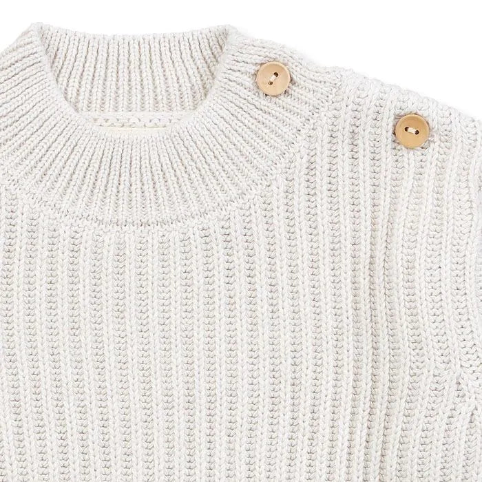 Sense Organics Varuny Strickpullover  Knitted Baby Sweater Oatmeal