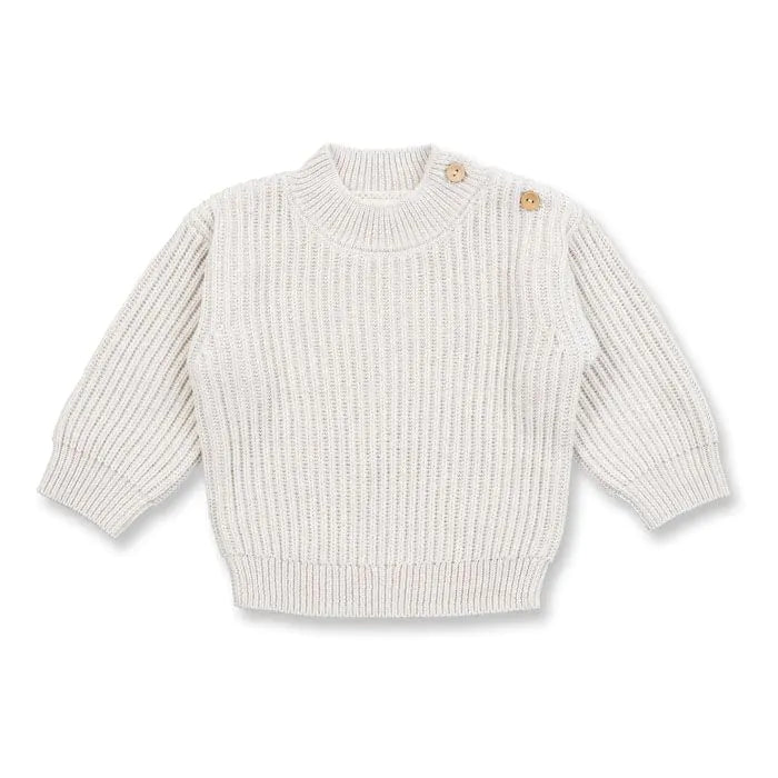 Sense Organics Varuny Strickpullover  Knitted Baby Sweater Oatmeal
