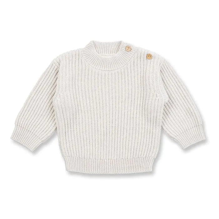 Sense Organics Varuny Strickpullover Knitted Baby Sweater Oatmeal