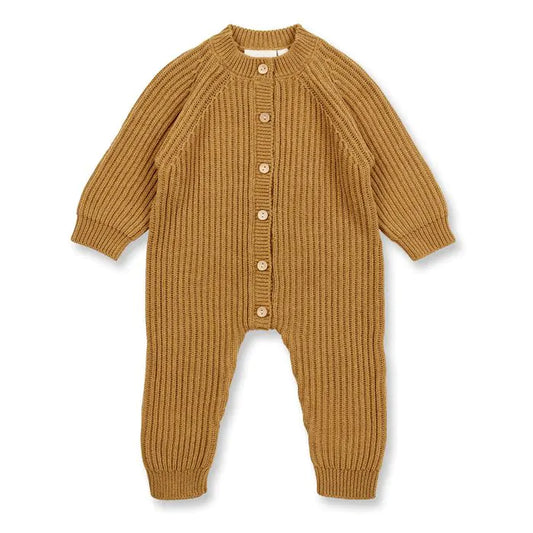 Sense Organics Mani Baby Strick-Overall Camel