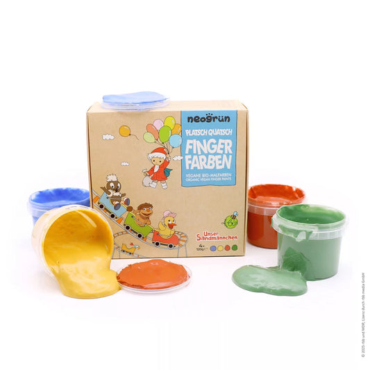 Neogrün Platsch Quatsch Bio-Fingerfarben 4er Set
