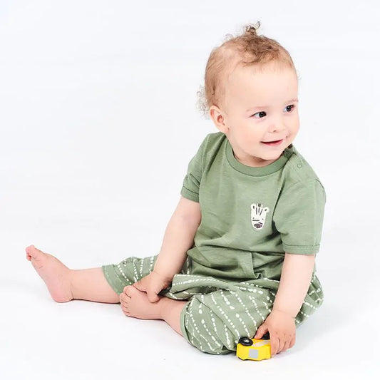 Sense Organics T-Shirt  Baby Tamo Olive Zebra