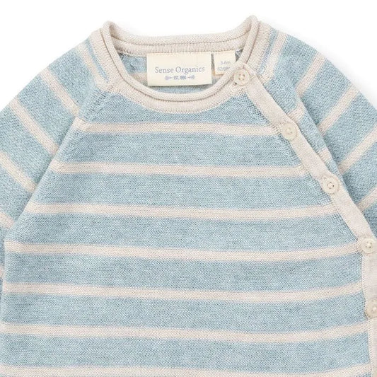 Sense Organics Baby Wickeljacke, P. PICASSO, light blue grey stripes
