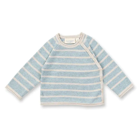 Sense Organics Baby Wickeljacke, P. PICASSO, light blue grey stripes