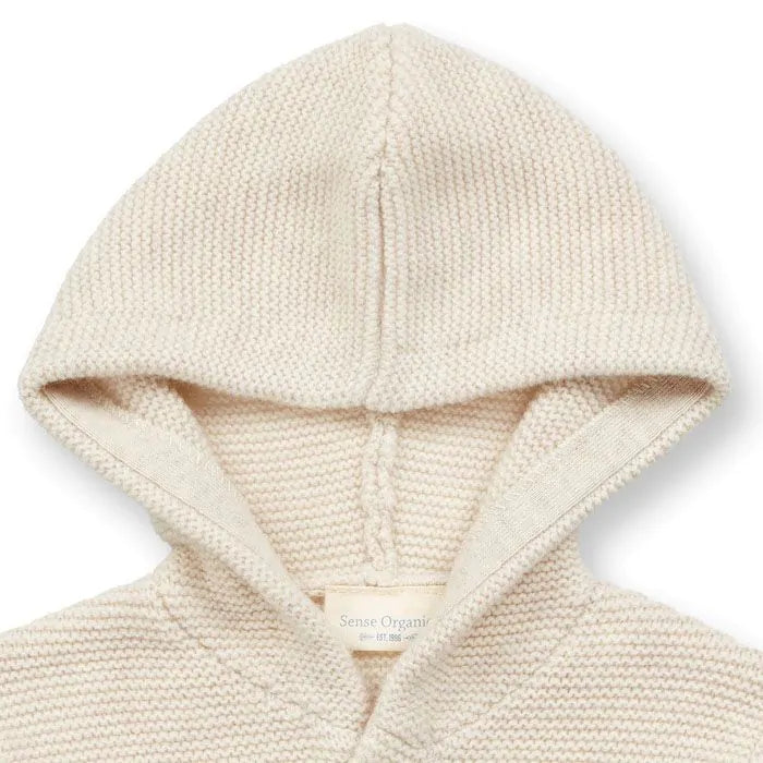 Sense Organics Kaipo Baby Knitted Cardigan, Strickjacke, oatmeal Picasso