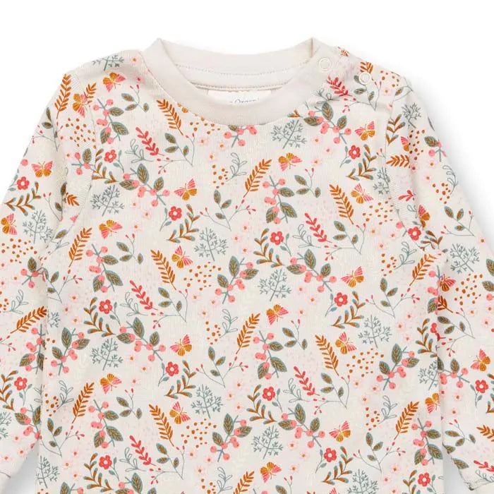 Sense Organics Tona Baby Romper Body, Ditsy Floral Powder