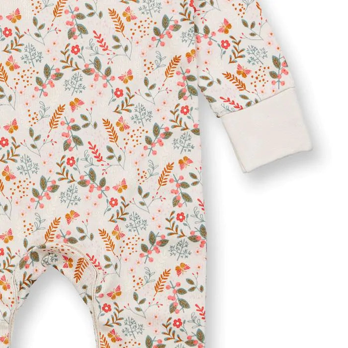 Sense Organics Tona Baby Romper Body, Ditsy Floral Powder