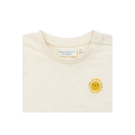 Sense Organics Tamo Baby Shirt, eggshell + Sun