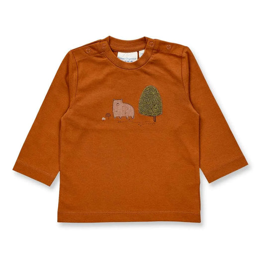 Sense Organics Elan Baby Shirt, Hazelnut + Woodland Bär