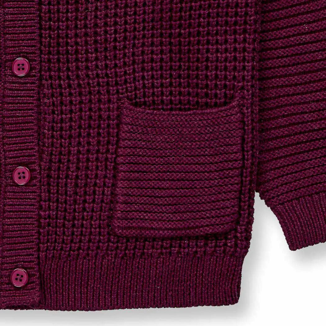 Sense Organics Strickcardigan Tulia Knitted Cardigan Bordeaux Melange