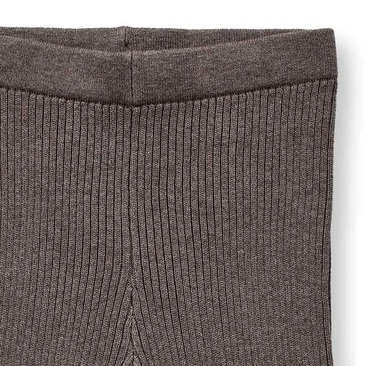 Sense Organics Yuma Knitted Leggings, Strickleggings gerippt, brown melange, braun