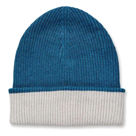 Sense Organics Moko Knitted Hat, Strickmütze, Teal Melange + Cream