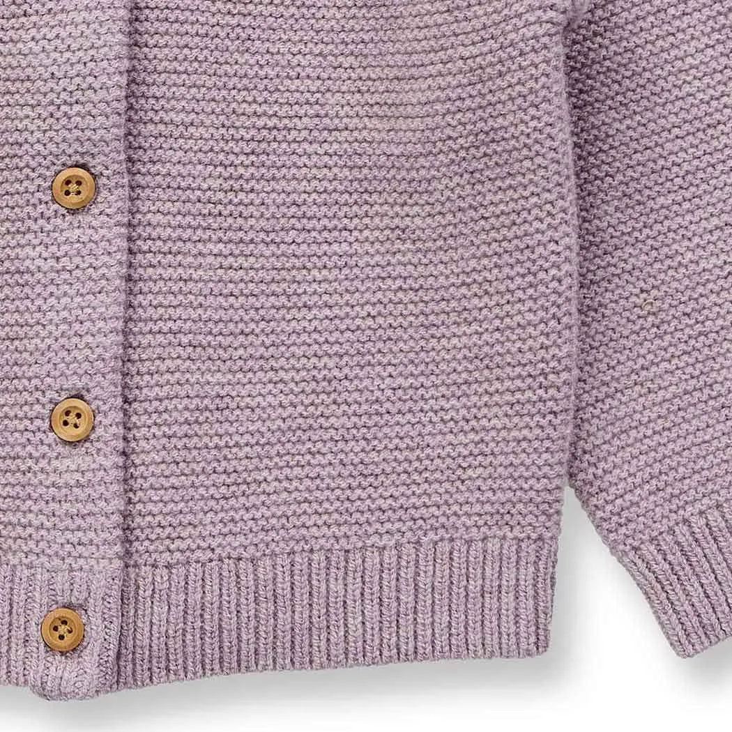 Sense Organics Marloo Baby Knitted Cardigan mauve melange