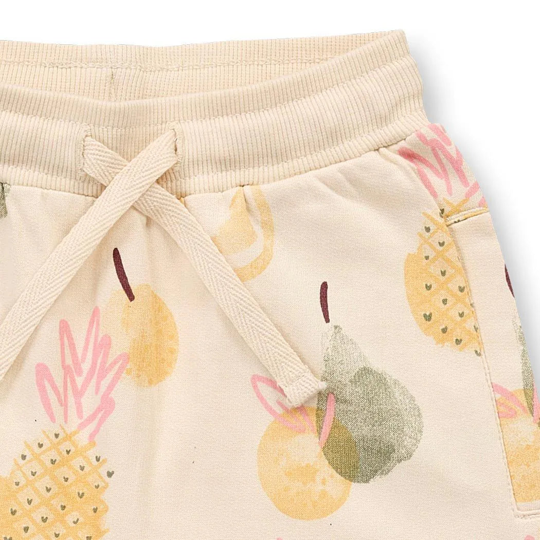 Sense Organics Wynne Baby Sweat Pants AOP Fruits, light beige, Hose
