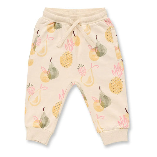 Sense Organics Wynne Baby Sweat Pants AOP Fruits, light beige, Hose