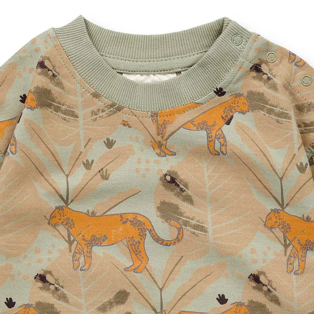 Sense Organics Siam Baby Sweatshirt AOP Leopard