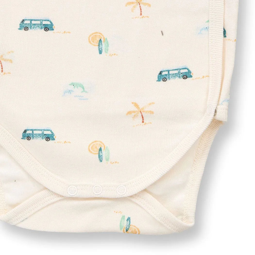 Sense Organics Ygon, Langarmbody, Baby Wrap Body AOP Camper