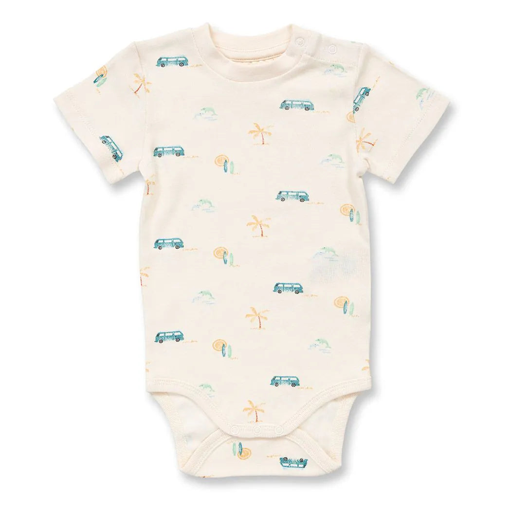 Sense Organics Varin Baby Body Kurzarm AOP Camper