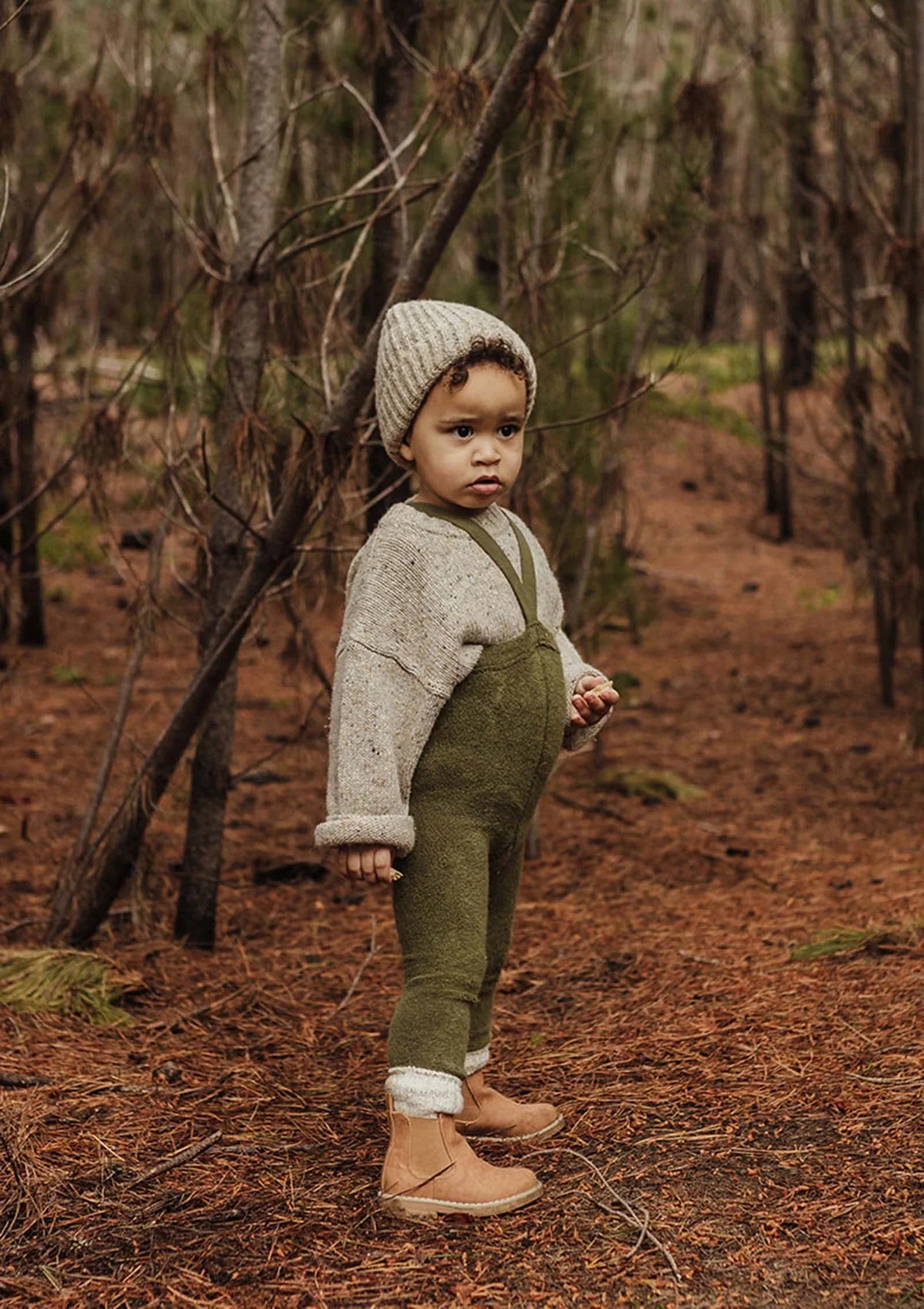 Silly Silas Teddy Leggings Olive