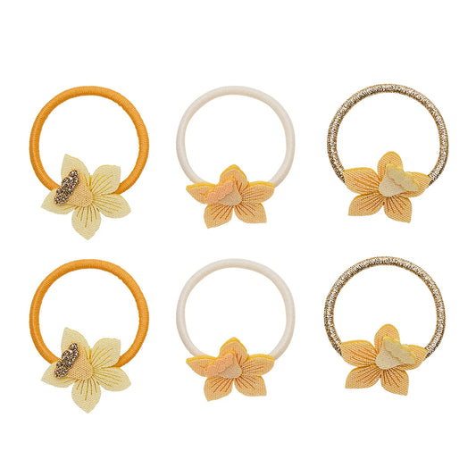 Mimi & Lula Mini Scrunchies, Haargummies 6er Pack, Narzissen Osterglocken