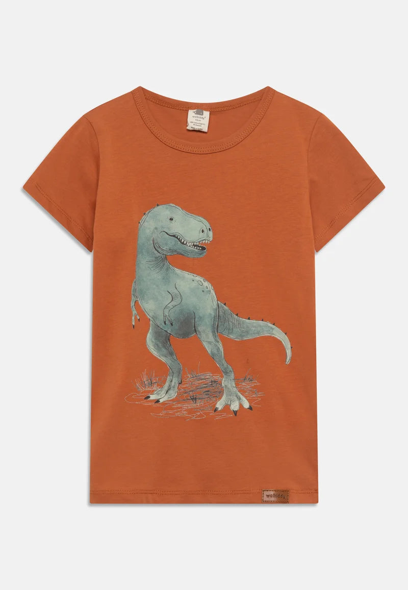 Walkiddy T-Shirt Dinosaurier orange