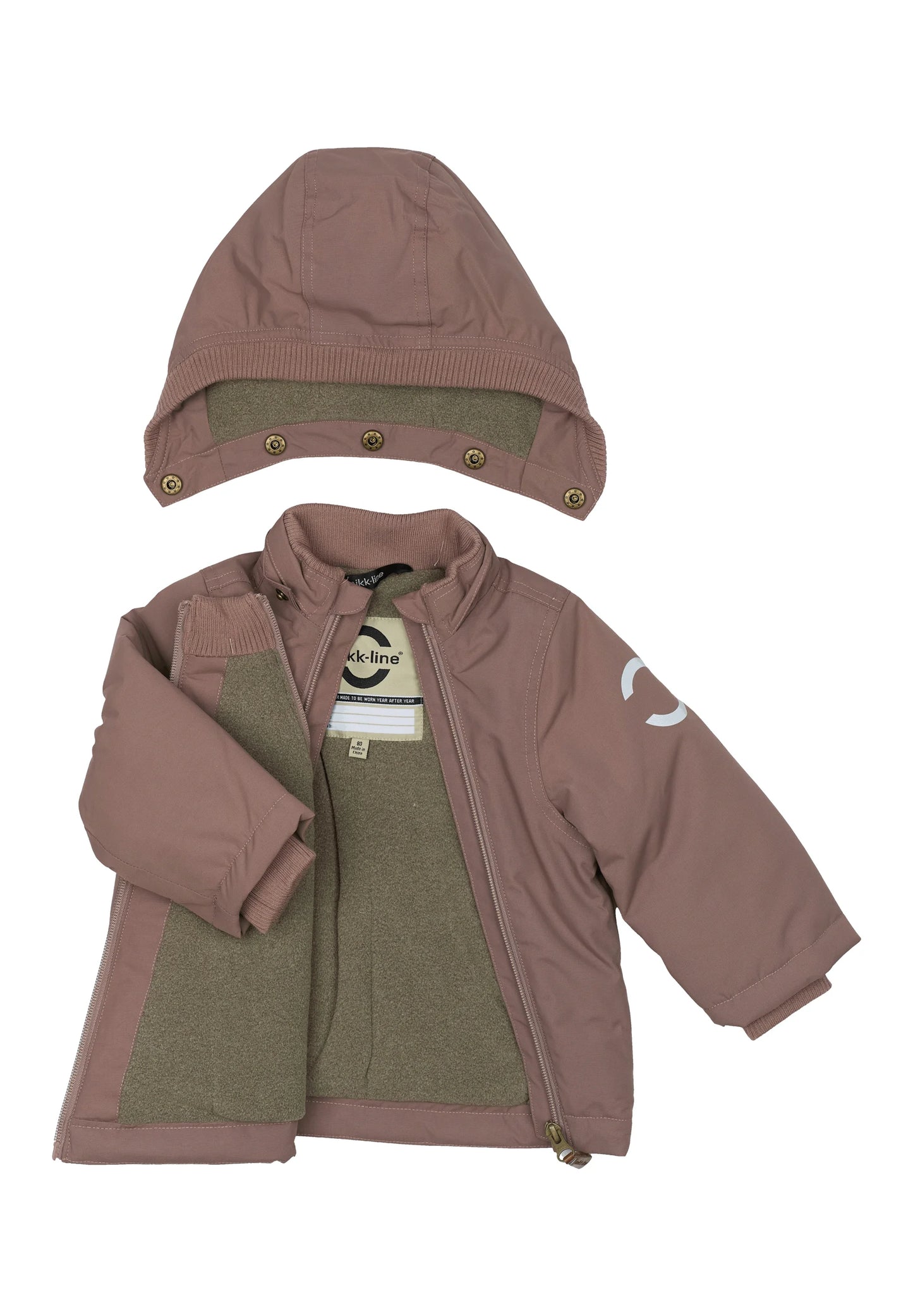 Mikk Line Nylon Baby-Jacke Solid, Twilight Mauve