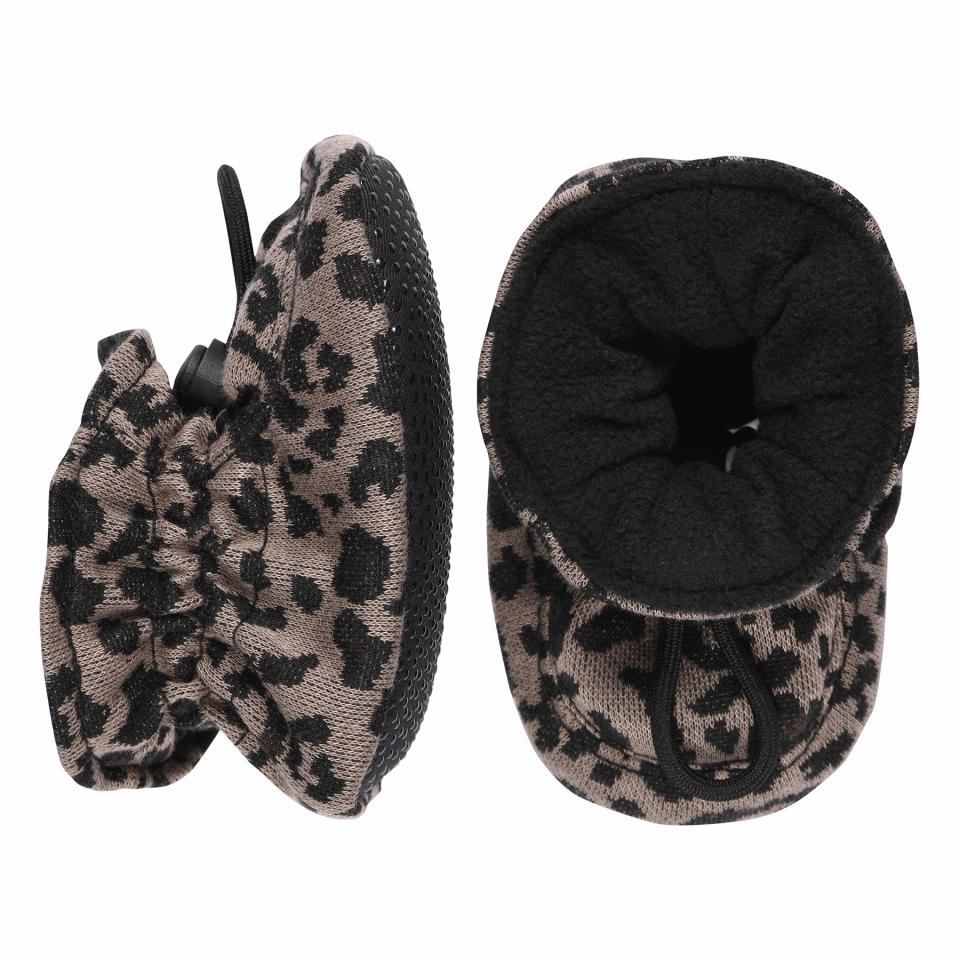 Melton Leopard Hausschuhe Stoffschuhe