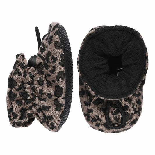 Melton Leopard Hausschuhe Stoffschuhe