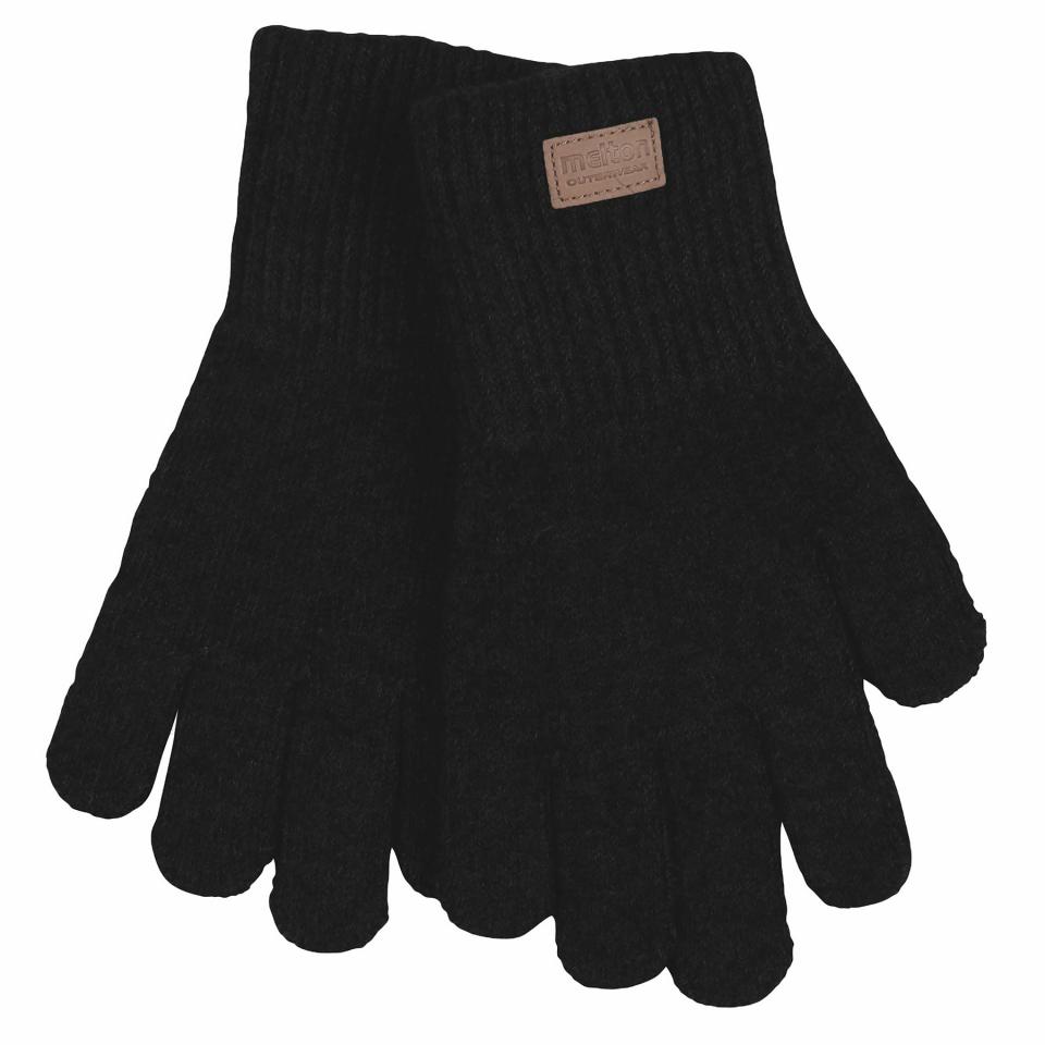 Melton Fingerhandschuhe Handschuhe, schwarz