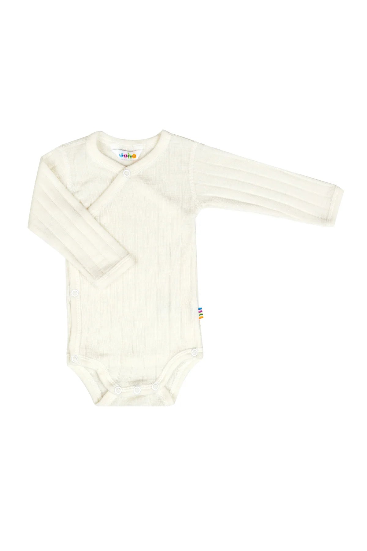 Joha Wrap-around Body, Langarm off white, Merinowolle/Seide