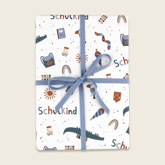 Ava&Yves Geschenkpapier Schulkind, Adventure, Krokodil