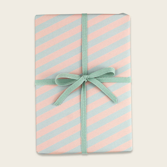Ava&Yves Geschenkpapier gestreift, rosa blau