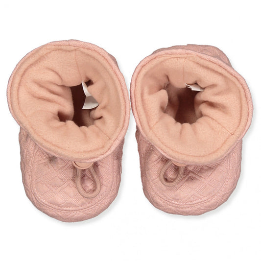 Melton Stoffschuhe Quilted Textile Slippers alt rosa
