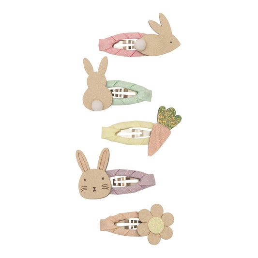Mimi & Lula Mini Haarspangen, 5er Pack, Hase, Möhre, Blume