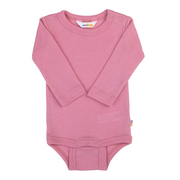 Joha, Langarm-Body, rosa, Merinowolle