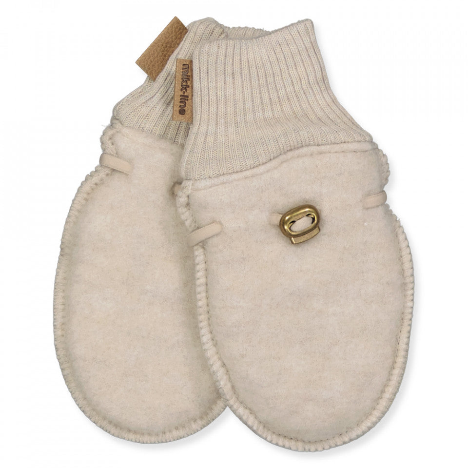 Mikk Line Handschuhe aus Wolle Off White – Juno + Fips