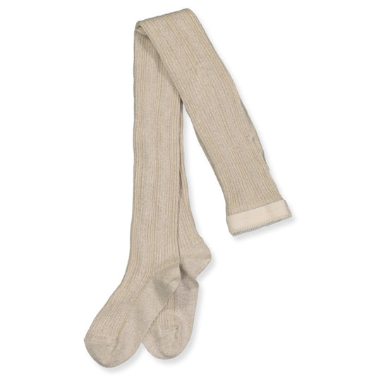 MP Denmark Celosia glitter tights Ecru Glitzerstrumpfhose