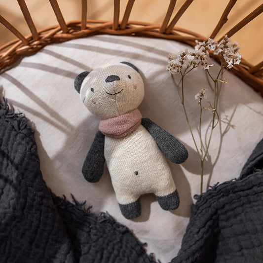 Ava&Yves Rassel Panda rosa, nat med grey