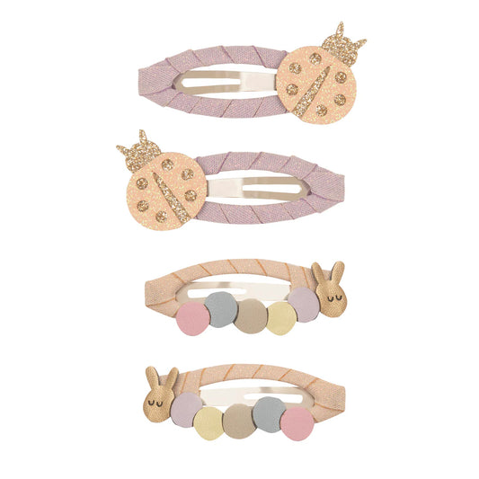 Mimi & Lula Haarspangen Marienkäfer, Raupe, 4er Pack
