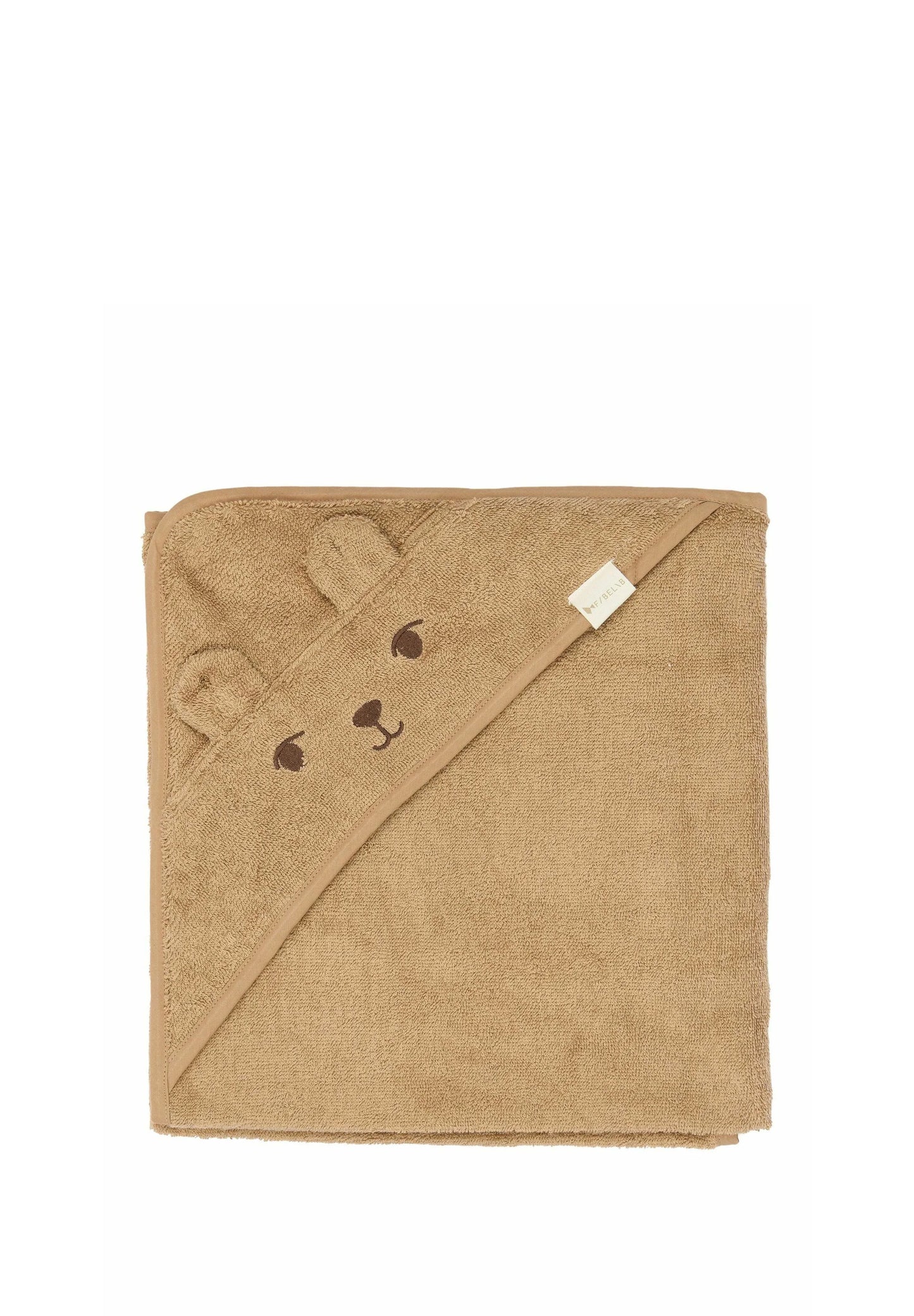 Fabelab Kapuzenhandtuch Bär, tobacco brown
