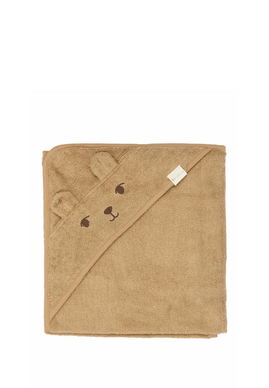 Fabelab Kapuzenhandtuch Bär, tobacco brown