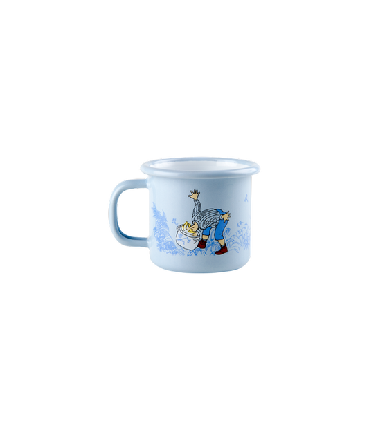 Muurla Becher aus Emaille, 1,5dl, blau, Michel aus Lönneberga