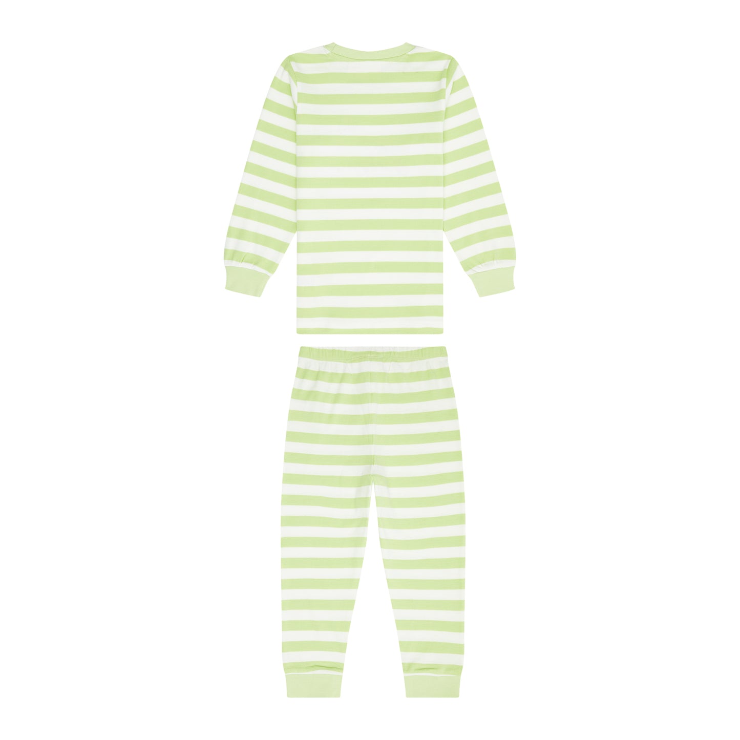 Sense Organics Long John Retro Pyjama Schlafanzug Lime Cream Stripes Crocodile