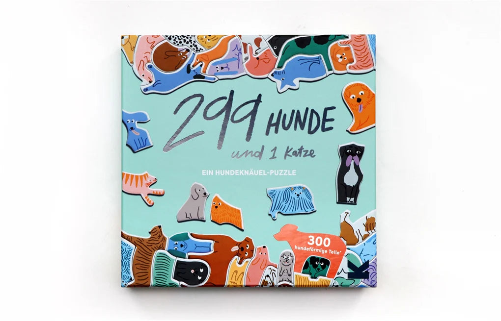 Laurence King Verlag 299 Hunde und 1 Katze. Ein Hundeknäuel-Puzzle 300 Teile
