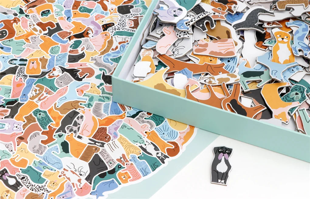 Laurence King Verlag 299 Hunde und 1 Katze. Ein Hundeknäuel-Puzzle 300 Teile