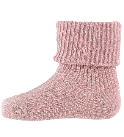 Mp Denmark Ida Socken mit Glitzer rose