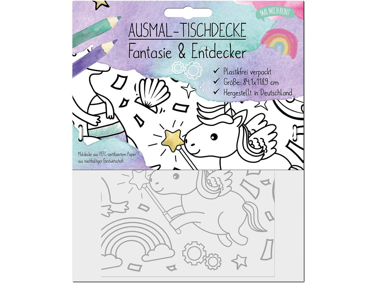 O'Shea Tischdecke zum Ausmalen Fantasie & Entdecker